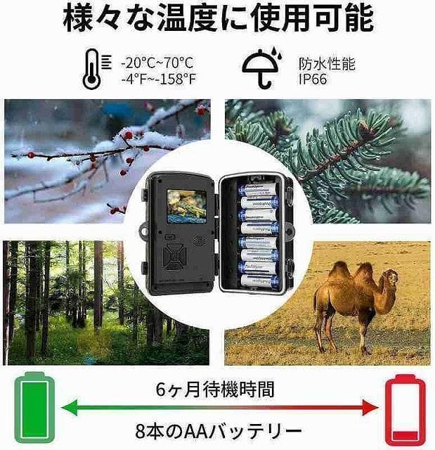 2台 防犯カメラ 上書録画  トレイルカメラ 32gb SD付日本語説明有(注