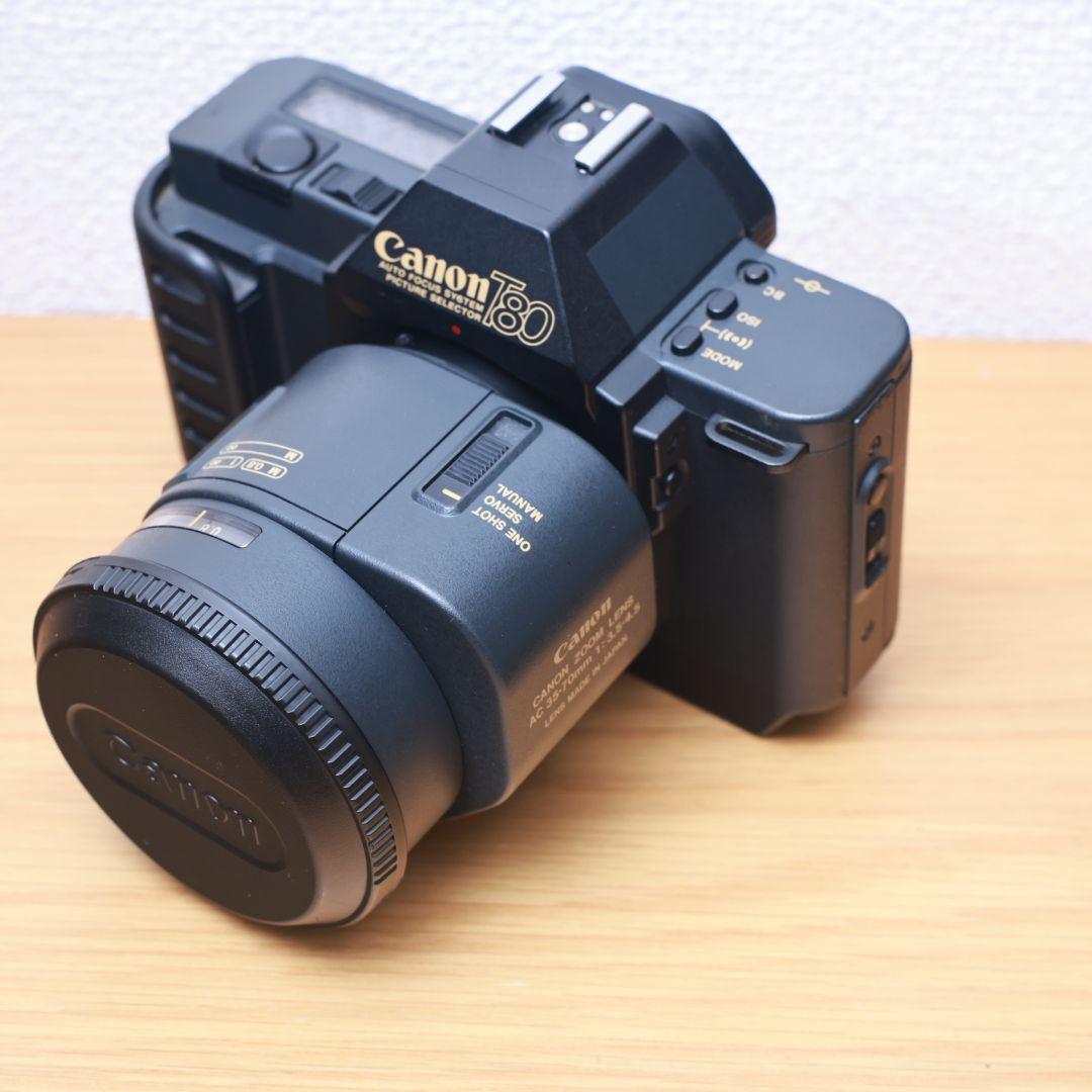 フィルムカメラ Canon T80 レンズ2本 電池付き