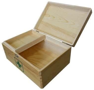 木製救急箱 Lサイズ(応急処置用品付き)
