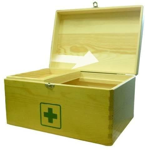 木製救急箱 Lサイズ(応急処置用品付き)