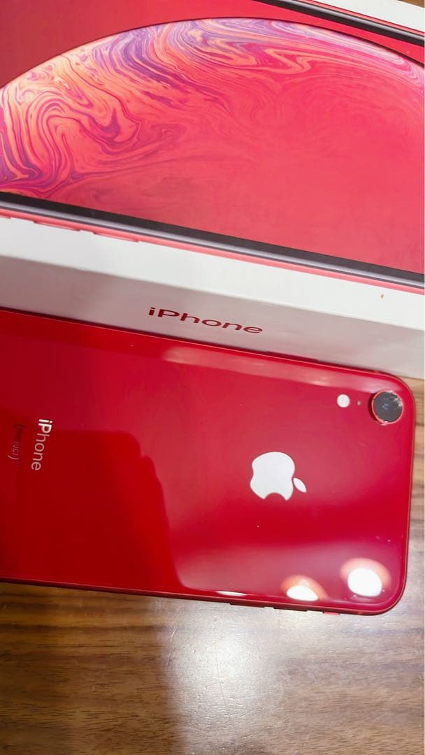 iPhone XR 64GB カメラひび割れ有りSIMフリー　レッド