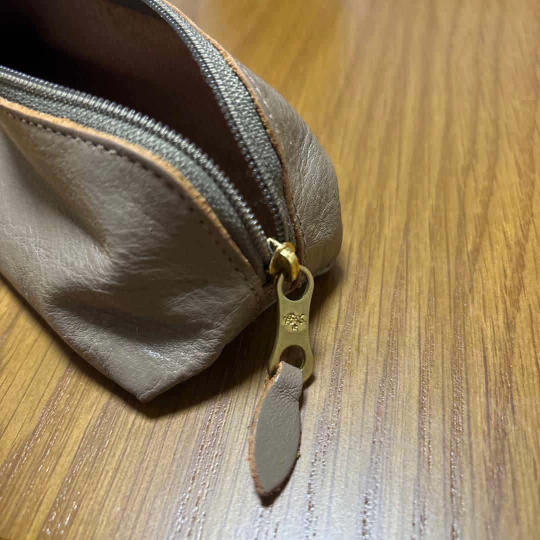IL BISONTE レザー 筆箱 グレー