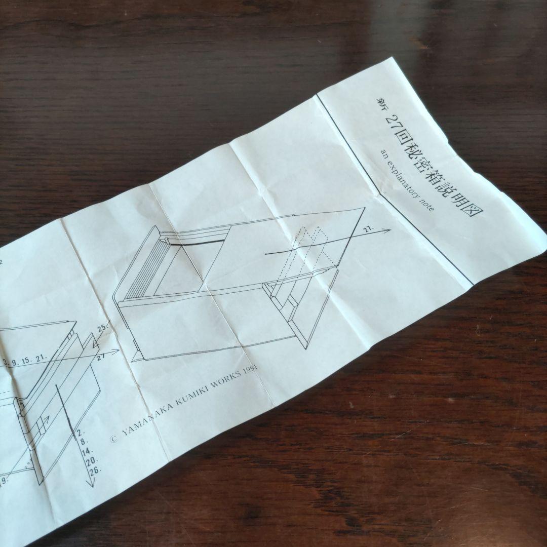 箱根　寄木細工　秘密箱　27回　説明図付