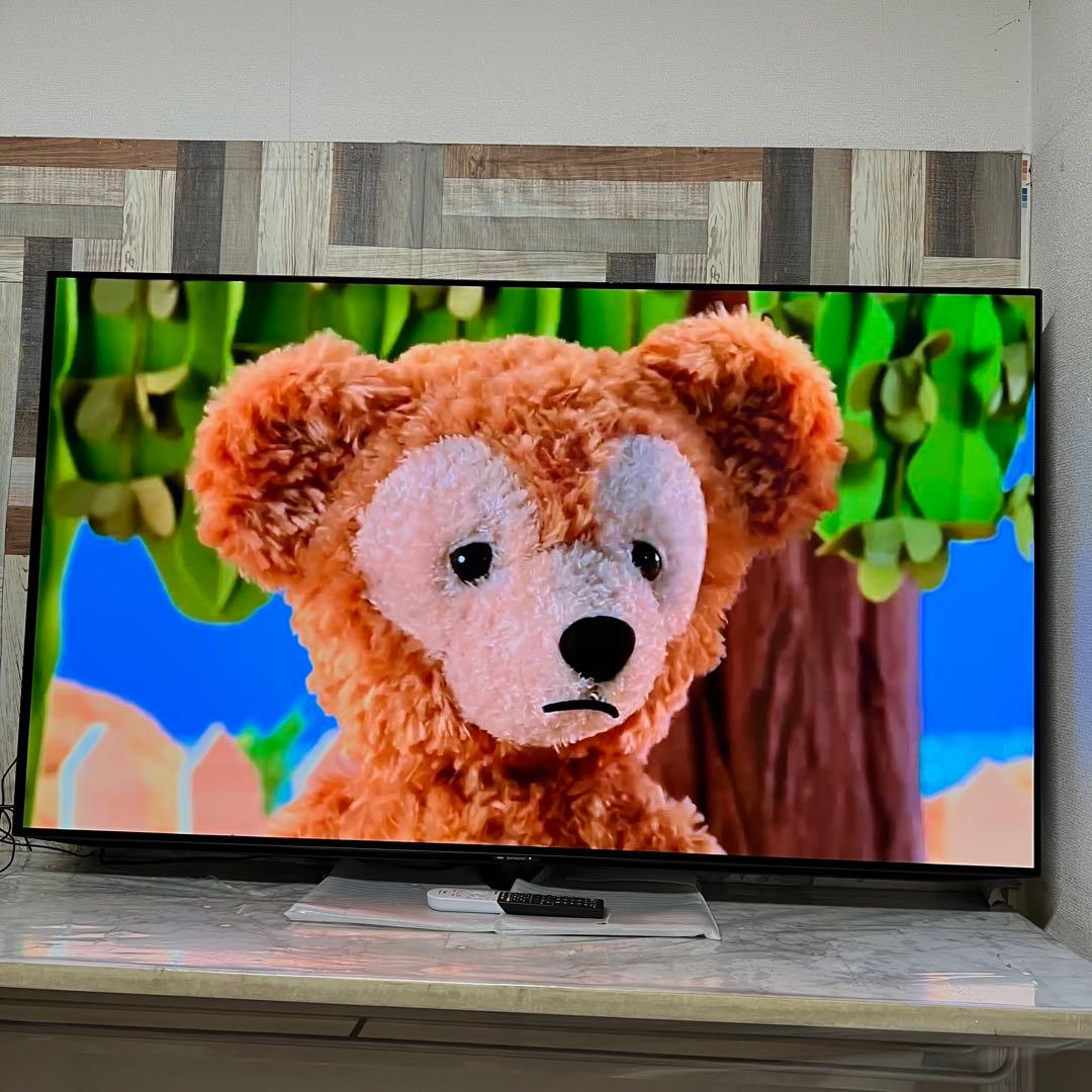 全国送料込❣️使用わずかSHARP65V型有機ELテレビAndroid ネット動画
