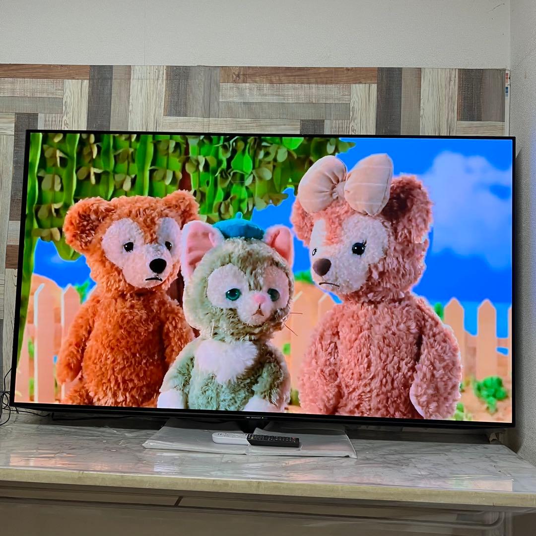 全国送料込❣️使用わずかSHARP65V型有機ELテレビAndroid ネット動画