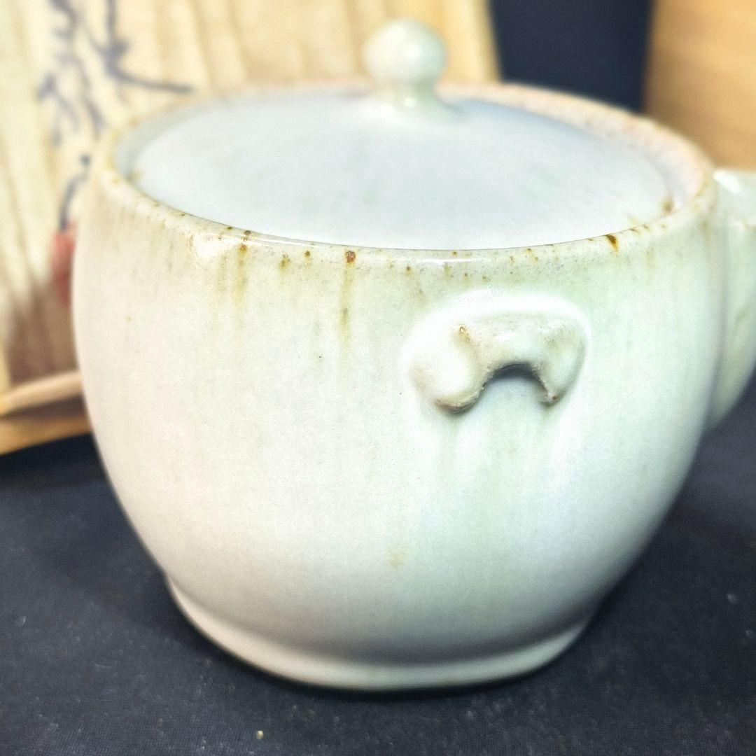 煎茶道具 宝瓶急須 萩焼 青龍窯 共箱 未使用美品 時代物 旧家蔵出 蒐集家放出