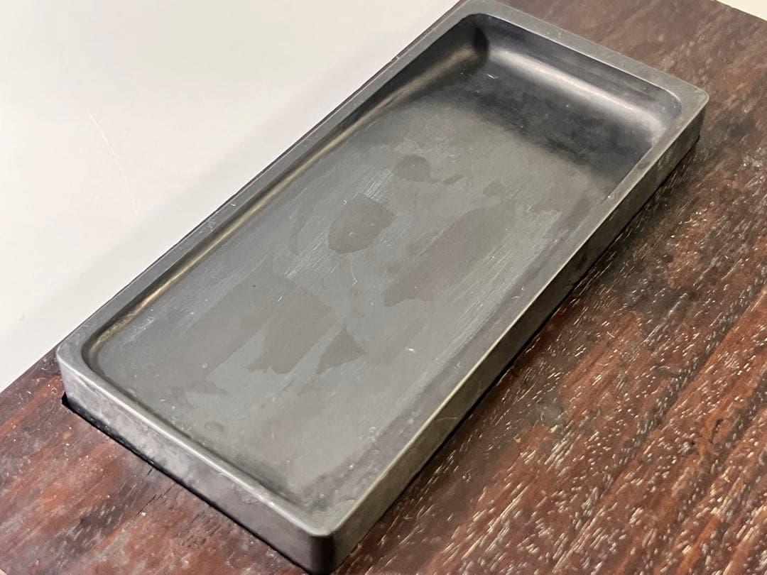 PR006 文房具 古い 唐木硯箱 紫檀 紙鎮