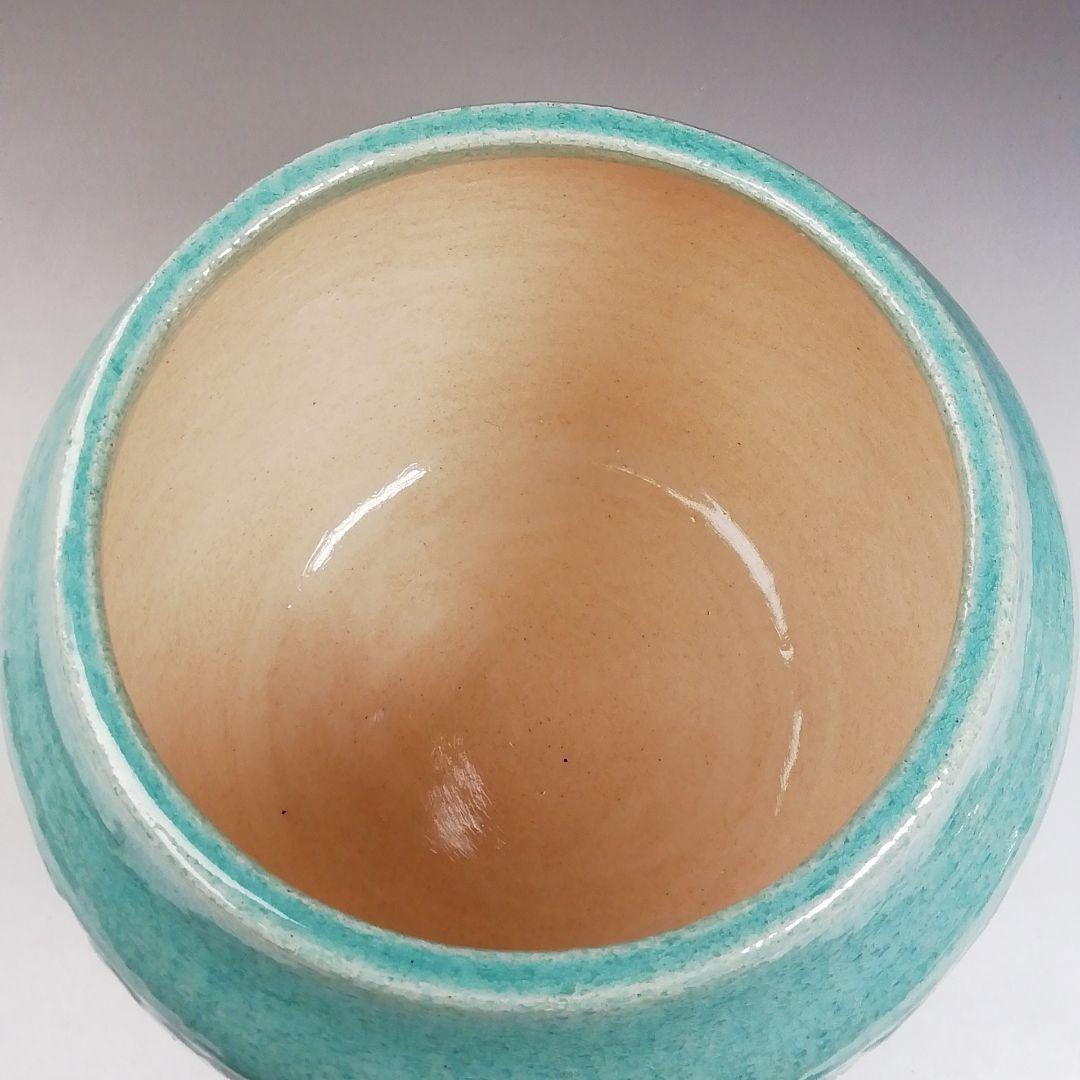 Ｗ２６１　水指　『唐草文』『七世　吉向蕃斎 造』　共箱　茶道具