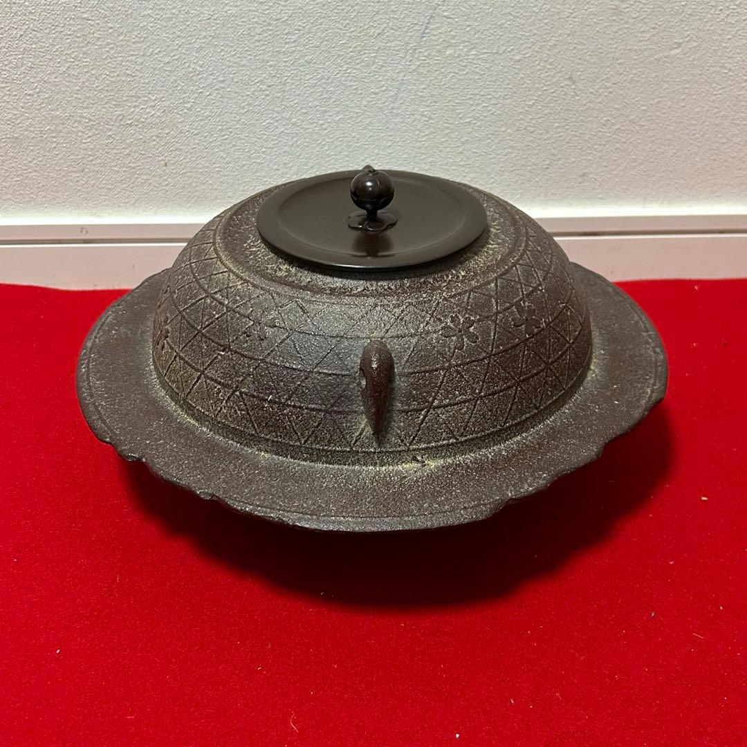 政光　桜川地紋透木釜　茶道具懐石鵬雲斎坐忘斎淡々斎即中斎而妙斎棗水指茶杓水屋茶碗