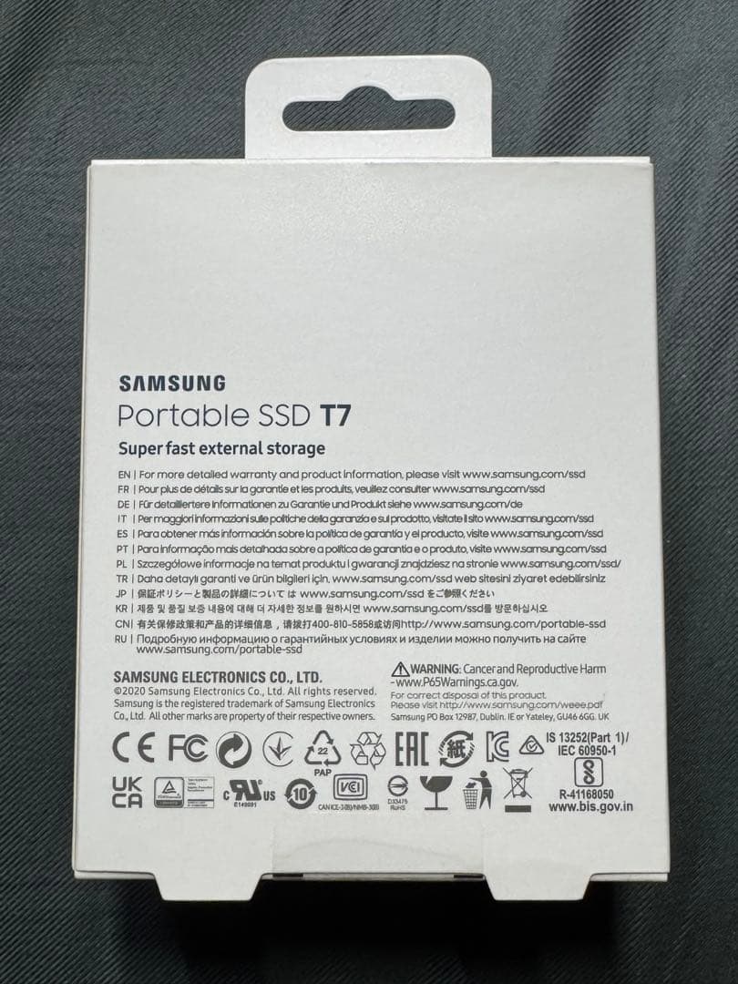 外付けハードディスク・ドライブ SAMSUNG Portable SSD T7 1TB