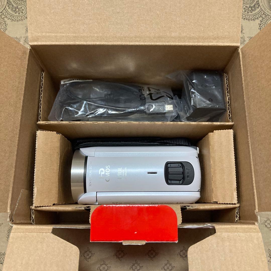ほぼ新品 Canon iVIS HF R800 ホワイト ビデオカメラ