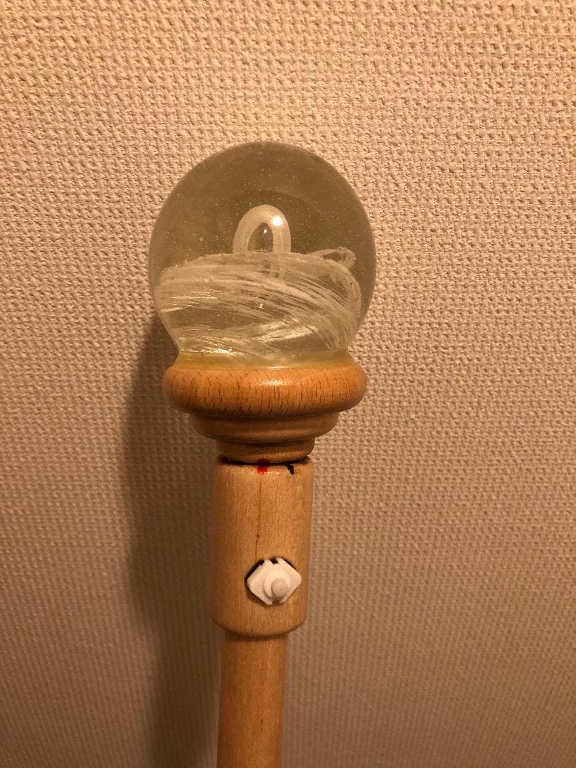 ハンドメイド 木製 ガラスの杖
