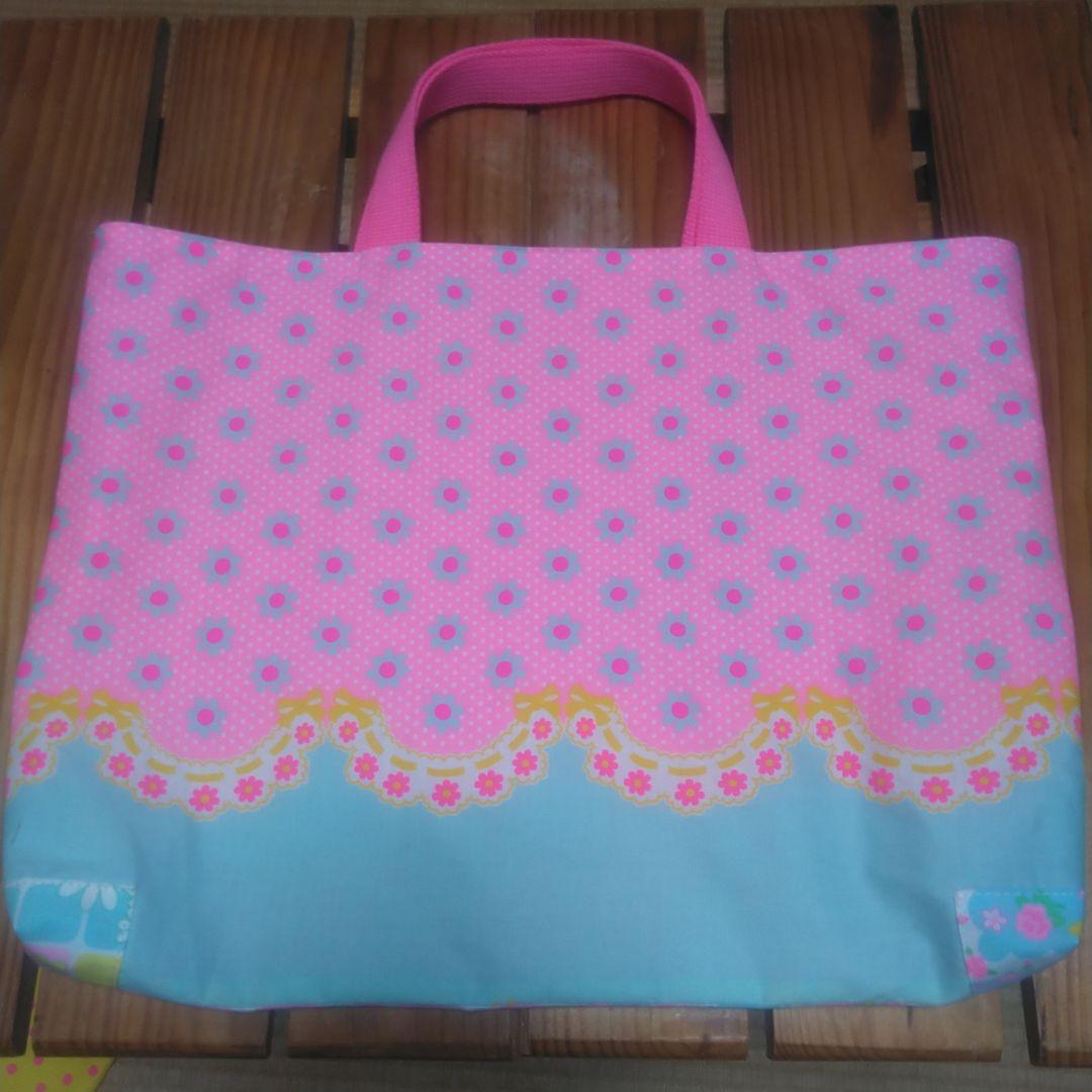 セ8　入園入学準備ピンクスpinks手提げレッスンバック上履き入れ体操服袋女の子