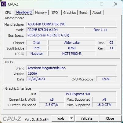 【確認済】ASUS PRIME B760M-AJ D4 LGA1700 DDR4