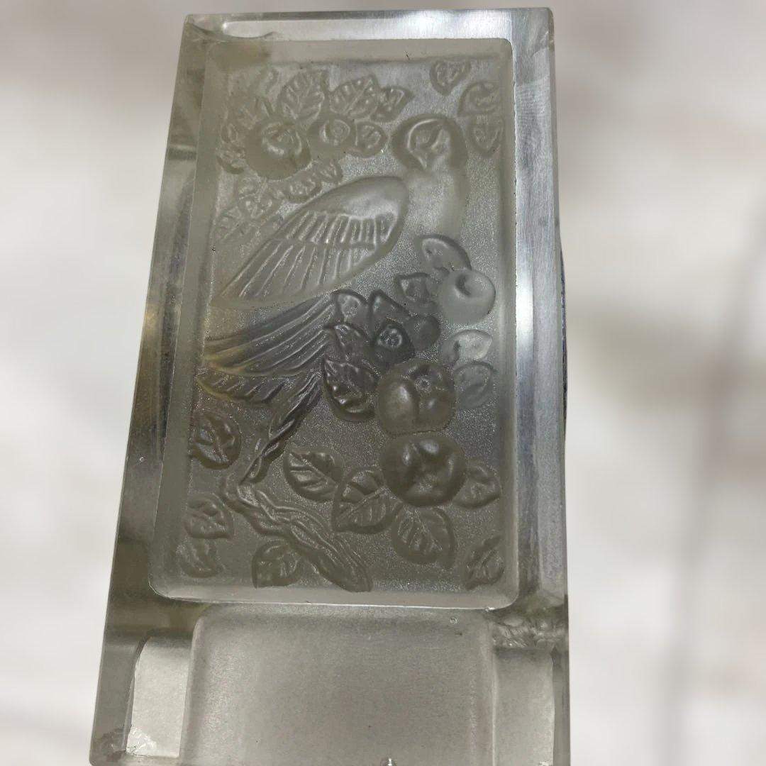 精工舎ガラス置き時計　稼働品