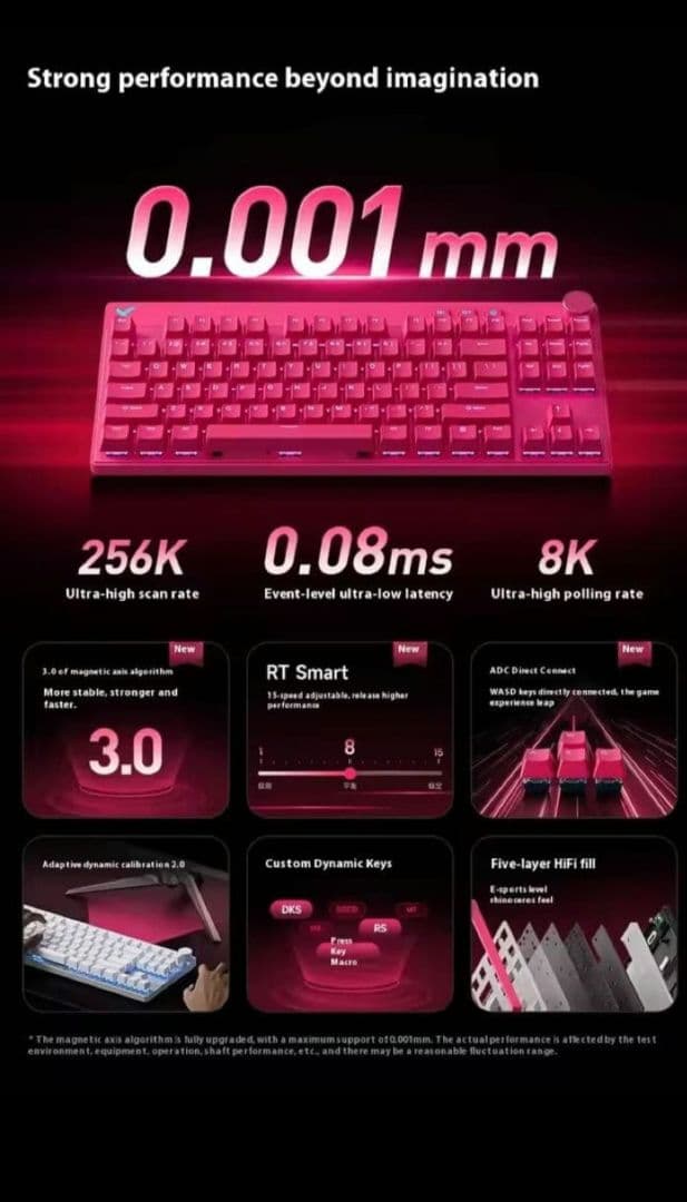 MCHOSE MIX87 0.001mm ラピッドトリガーキーボード
