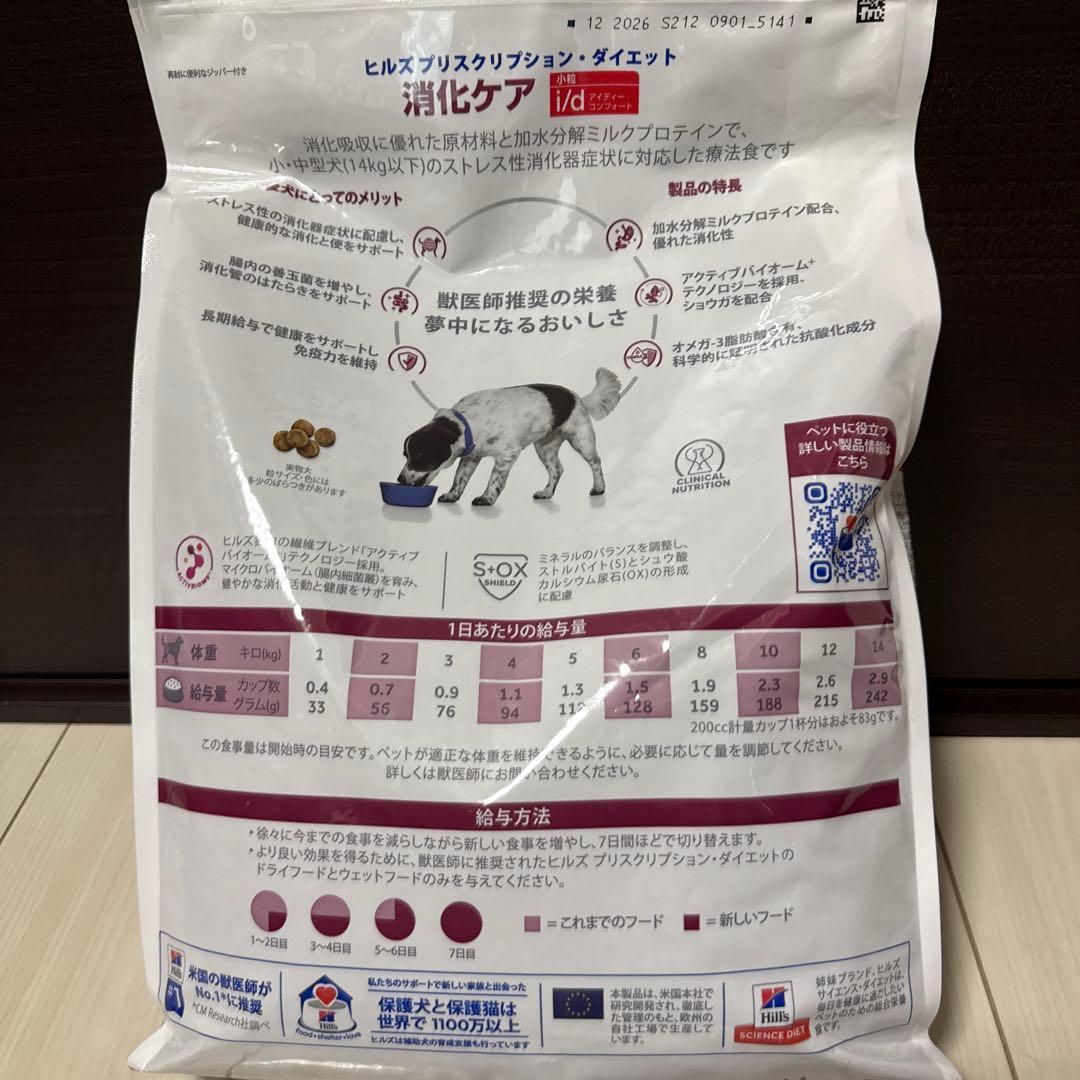 ①i/d コンフォート 小粒 チキン 消化ケア 犬用 特別療法食 (3kg)