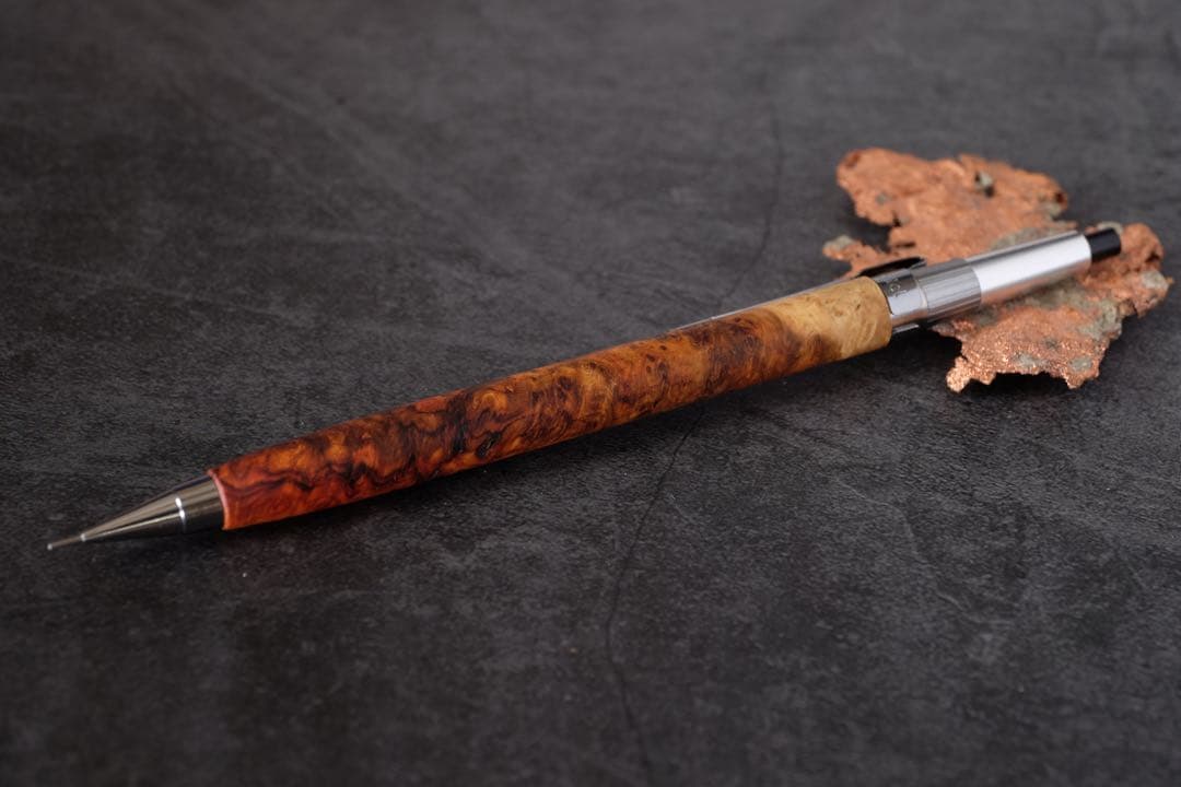 PG5木軸カスタム0192　高村杢工房 製図用シャープペンシル 花梨瘤