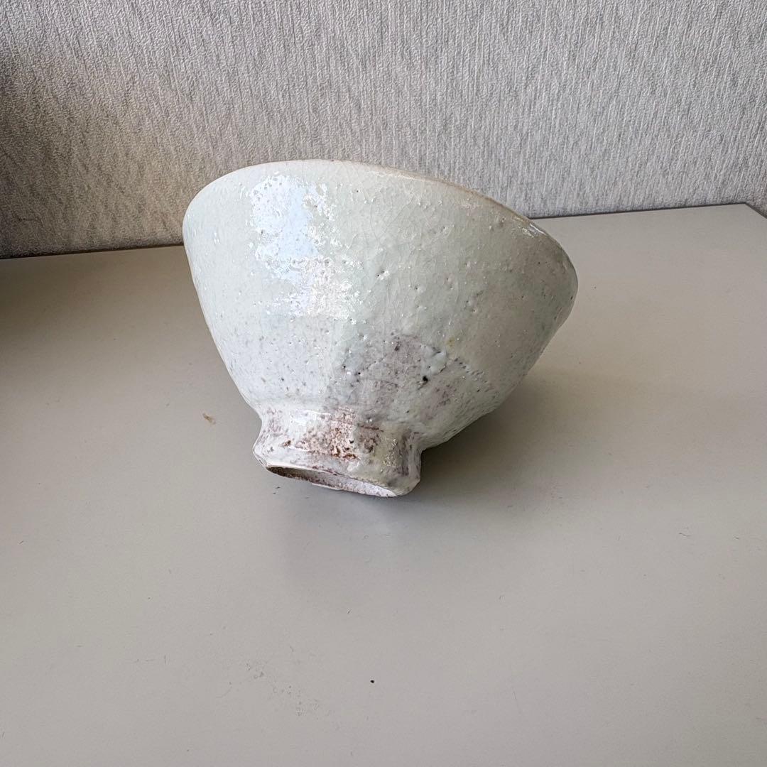 清水保孝　粉引抹茶碗　粉引茶碗　　茶道具 本物保証 (父：人間国宝 清水卯一)
