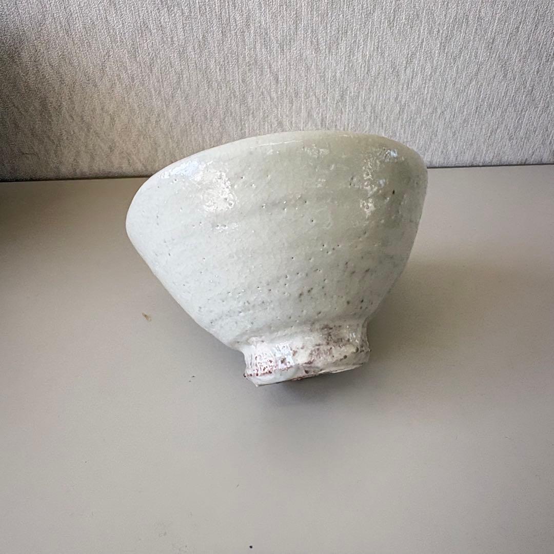 清水保孝　粉引抹茶碗　粉引茶碗　　茶道具 本物保証 (父：人間国宝 清水卯一)