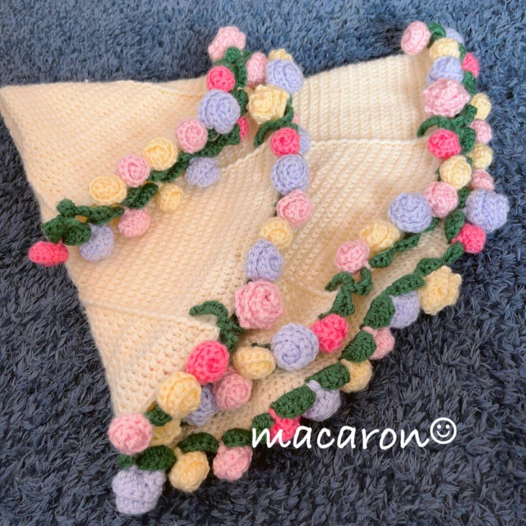 花束ブランケット　フラワーブランケット　パステルミックスのバラ
