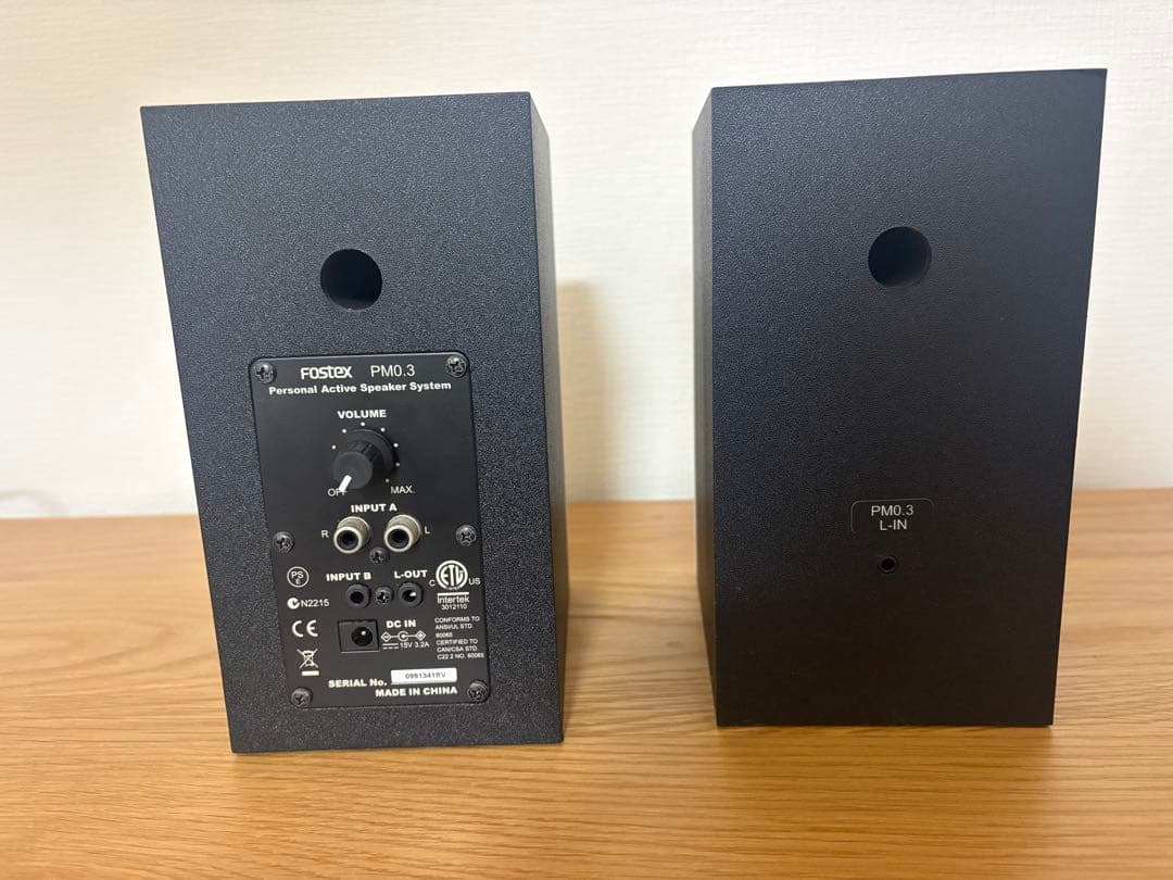 【動作確認済】Fostex PM0.3 パワードスピーカー ペア 電源付き