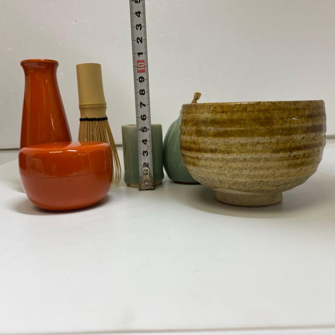 塗茶箱　茶器セット　高さ4〜11㎝　東S8-0402①