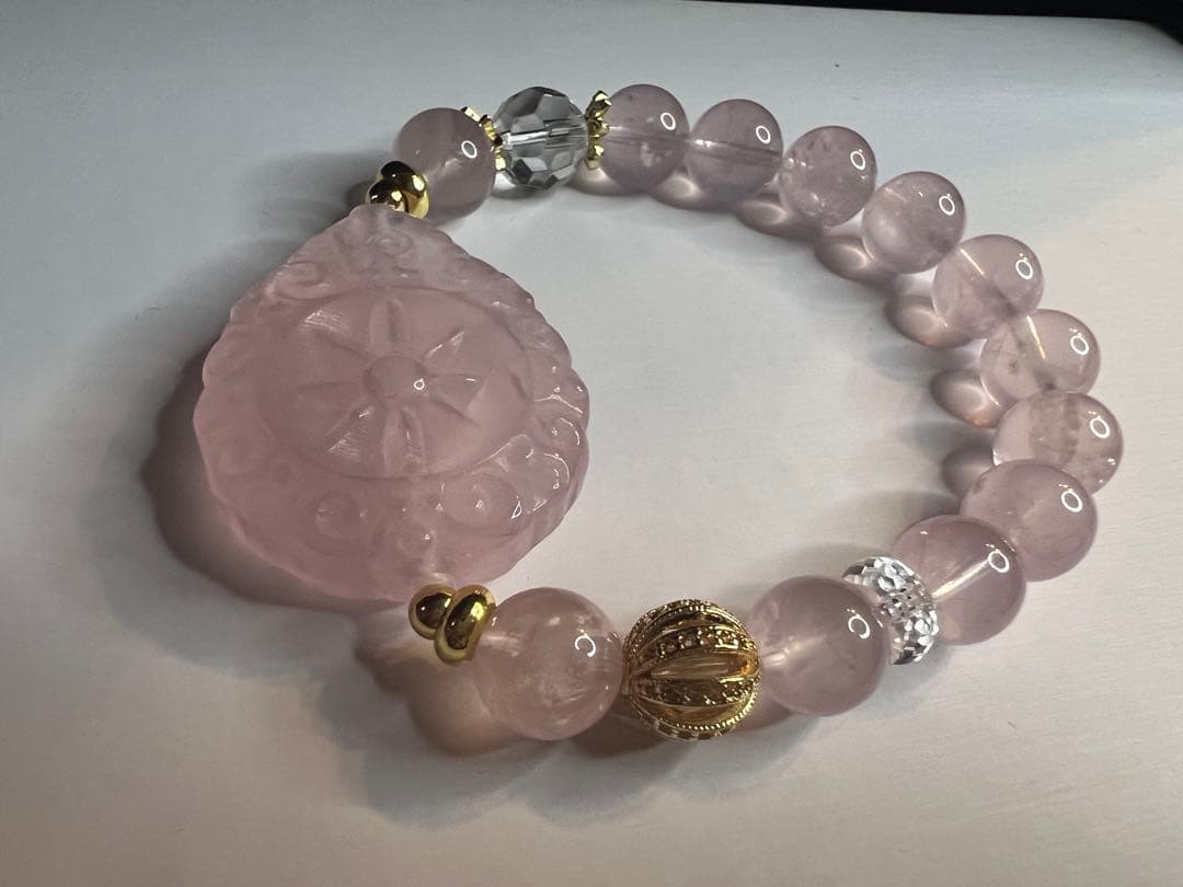 王道♡ピンク＊宝輪ローズクォーツブレスレット