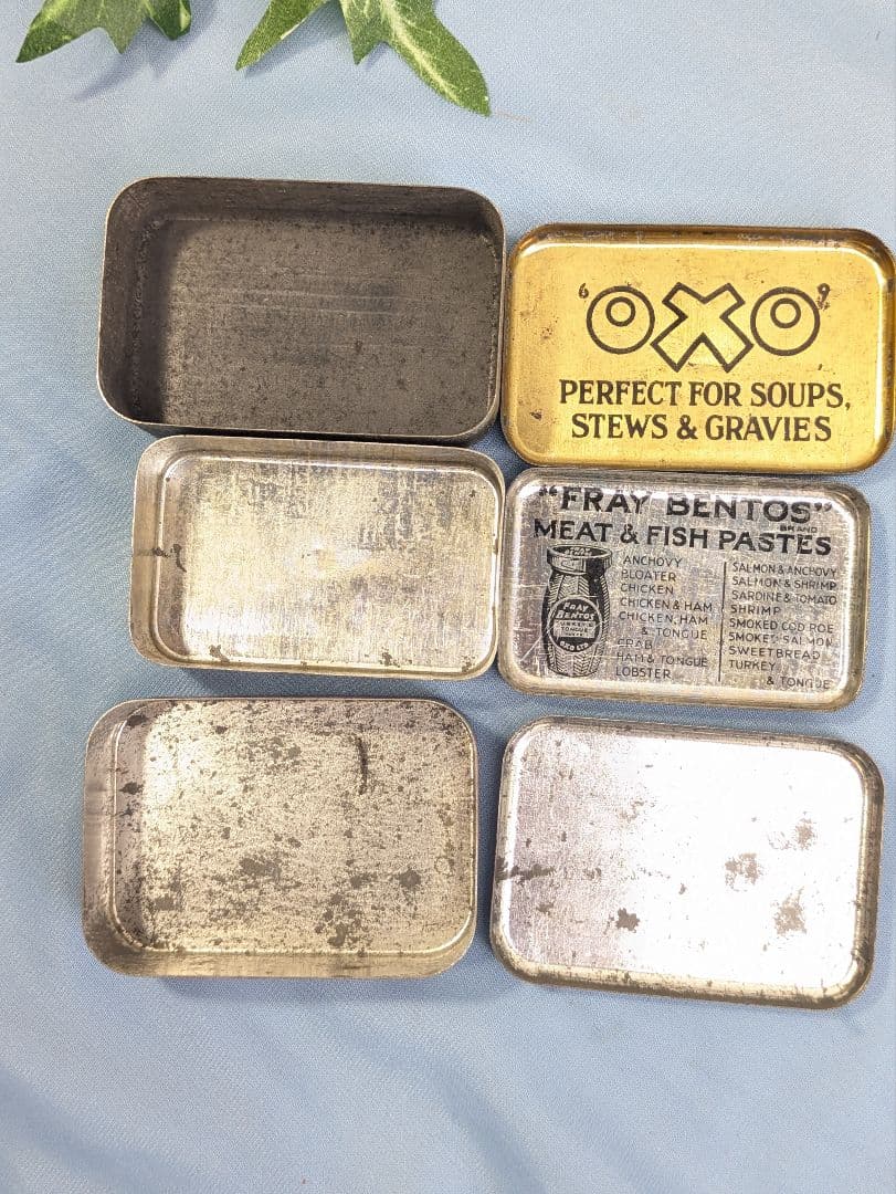 イギリス アンティーク スープストック 缶 oxo 他
