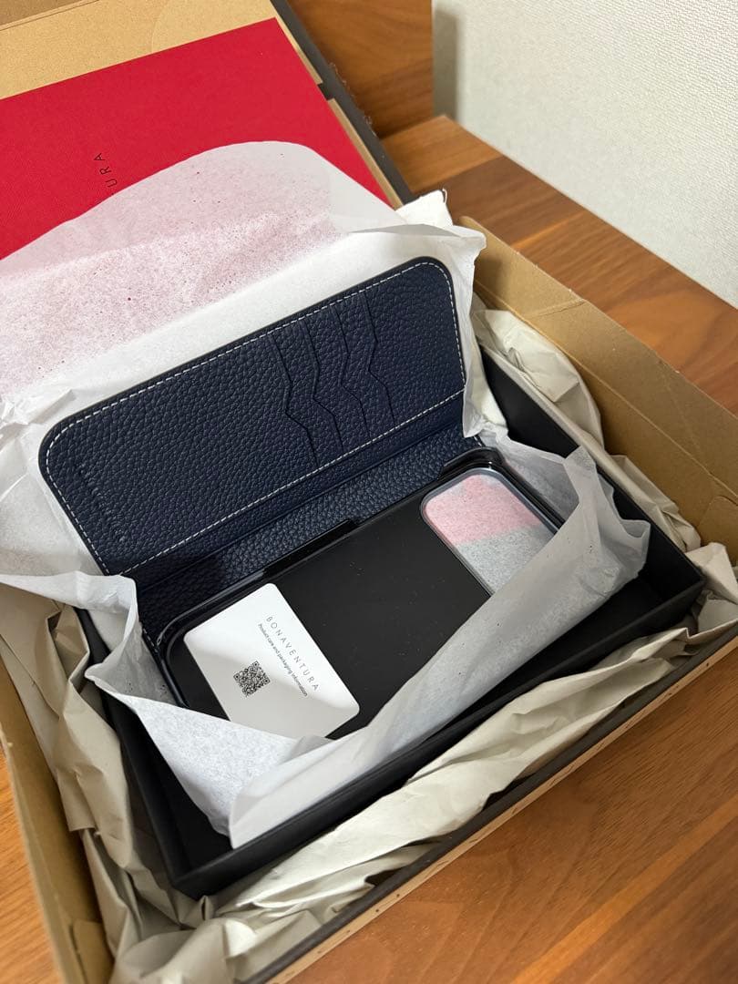 新品未使用 BONAVENTURA iPhone17proMAX用 ネイビー