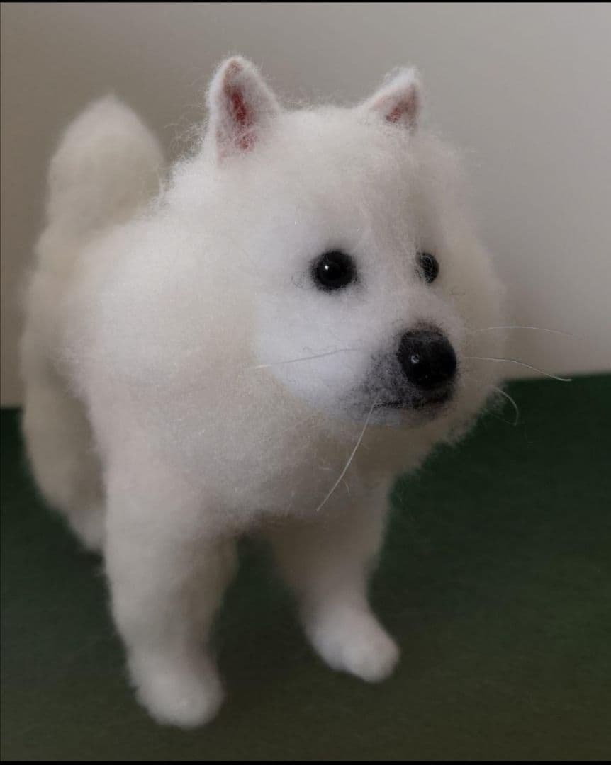 ポメラニアン　◆ハンドメイド　羊毛フェルト　犬　28cm