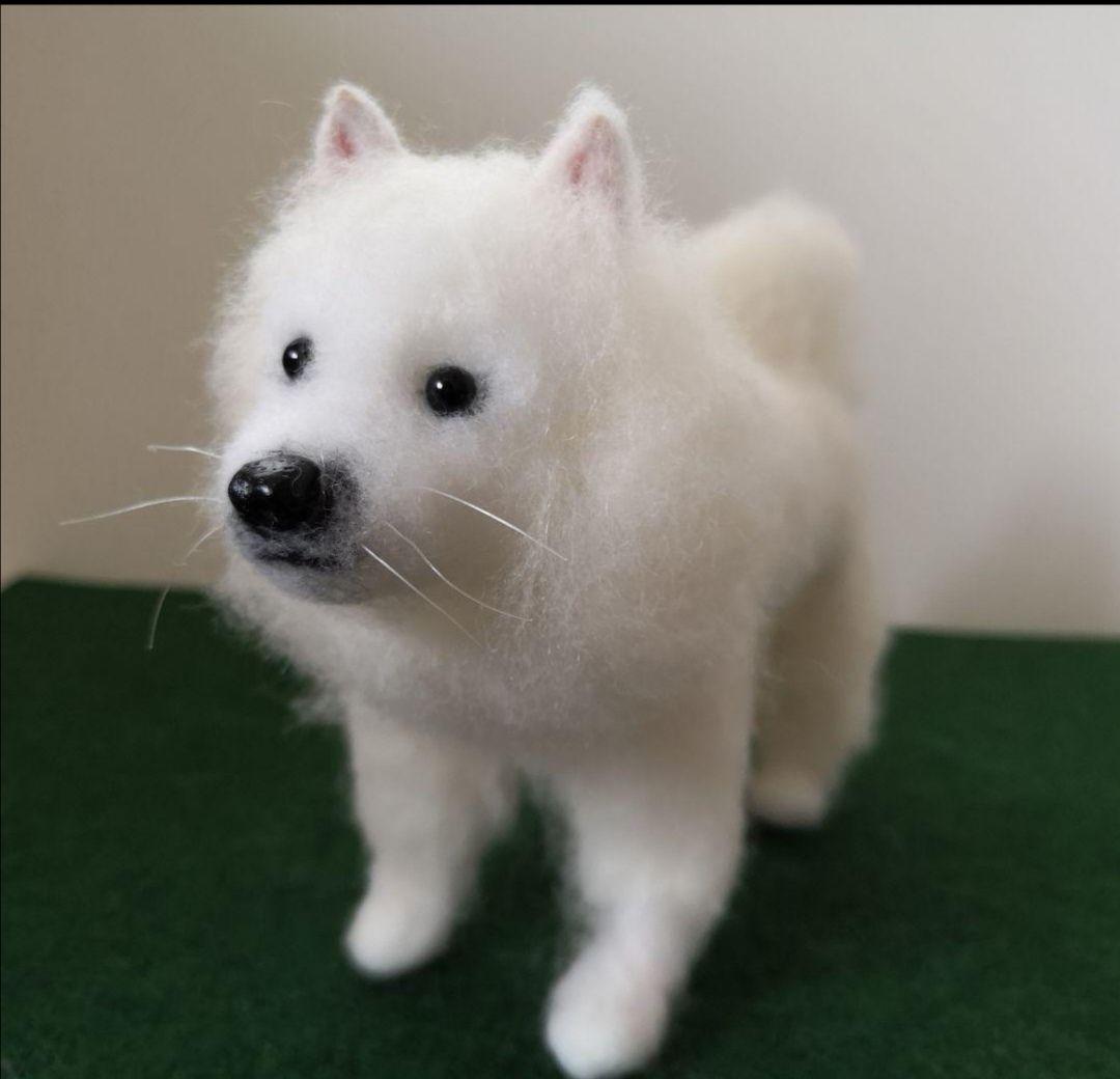 ポメラニアン　◆ハンドメイド　羊毛フェルト　犬　28cm