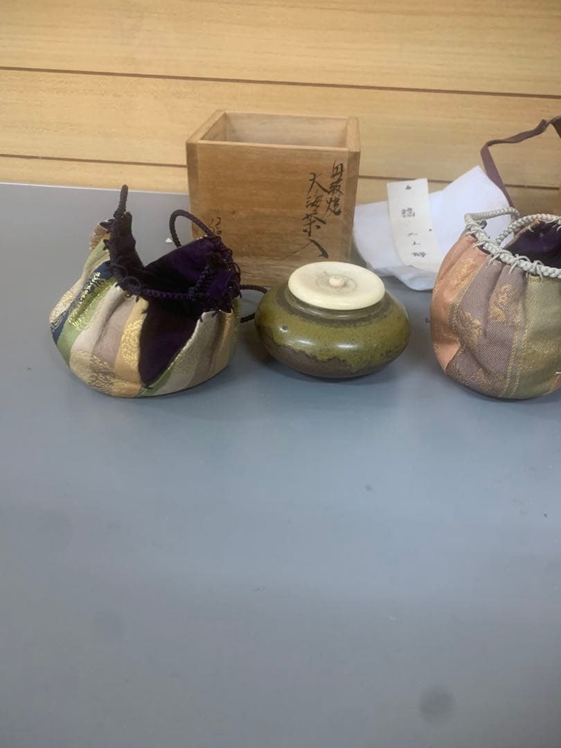 ワ*い様 茶入れ　丹波焼　骨董品4個セット