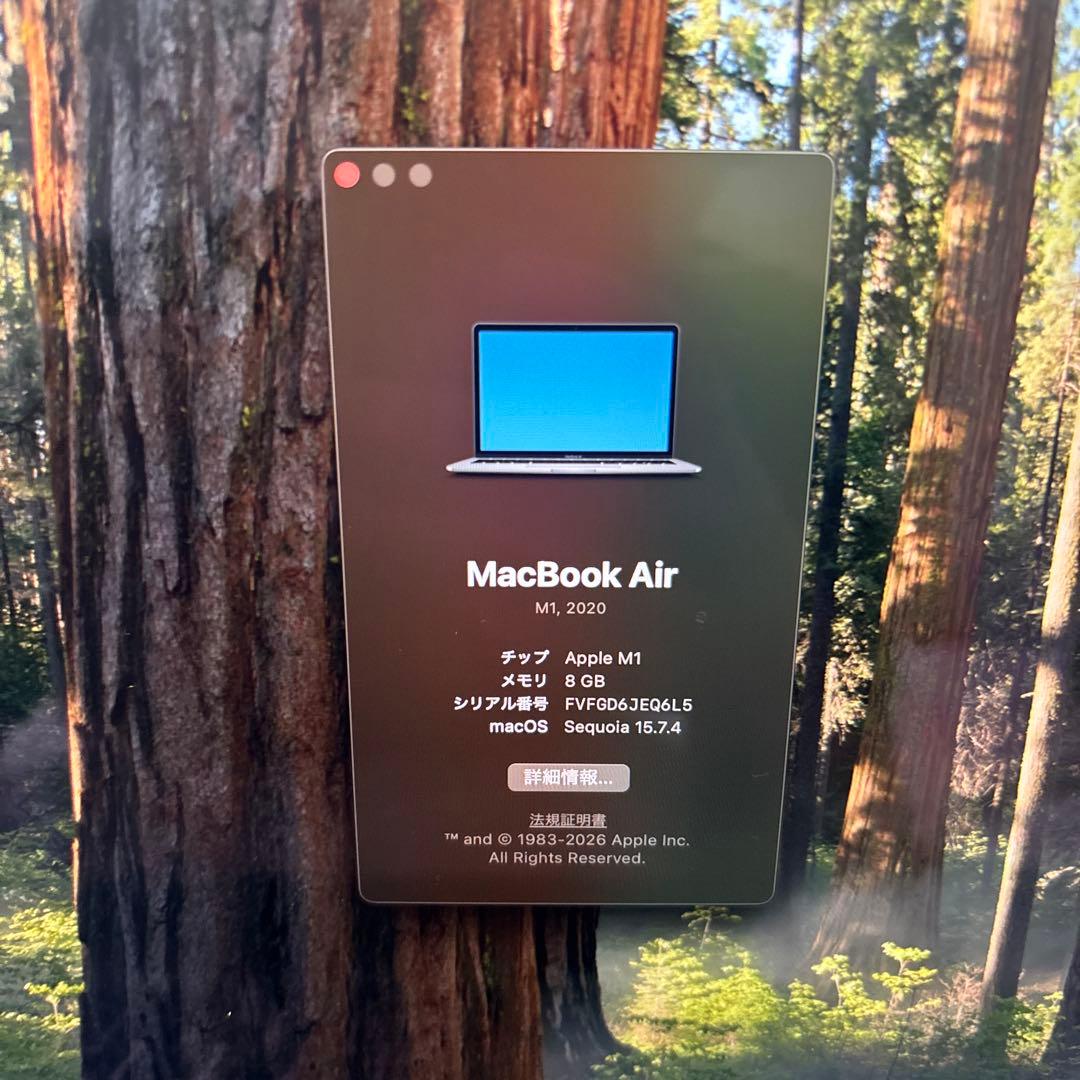 Apple MacBook Air M1 13インチ　メモリー8G 258G