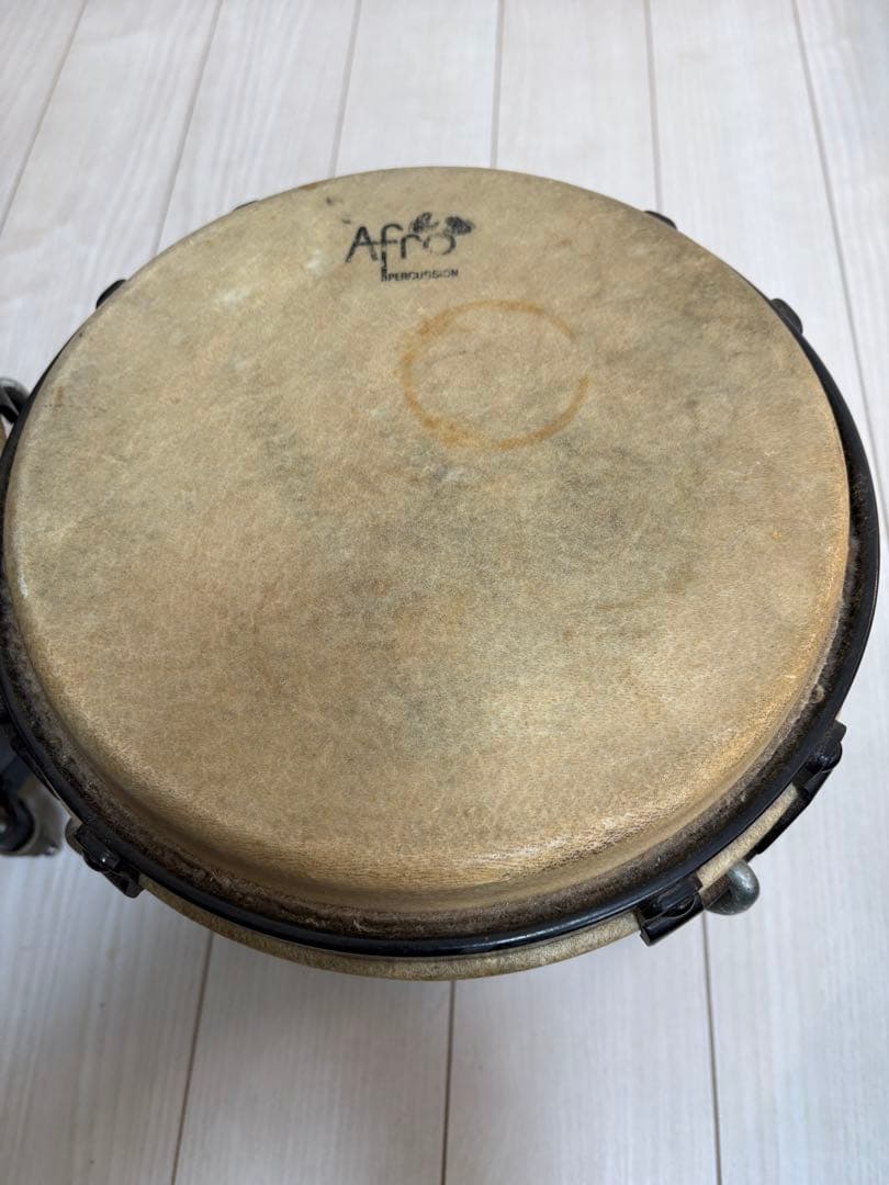 AfroPERCUSSIONボンゴ 22.5cm,18cm 高さ19.5cm