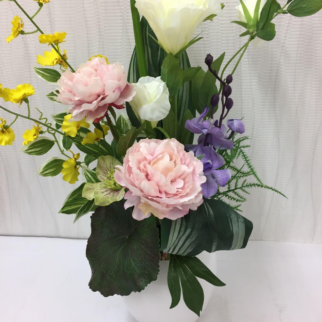 陶器盛花 造花 大