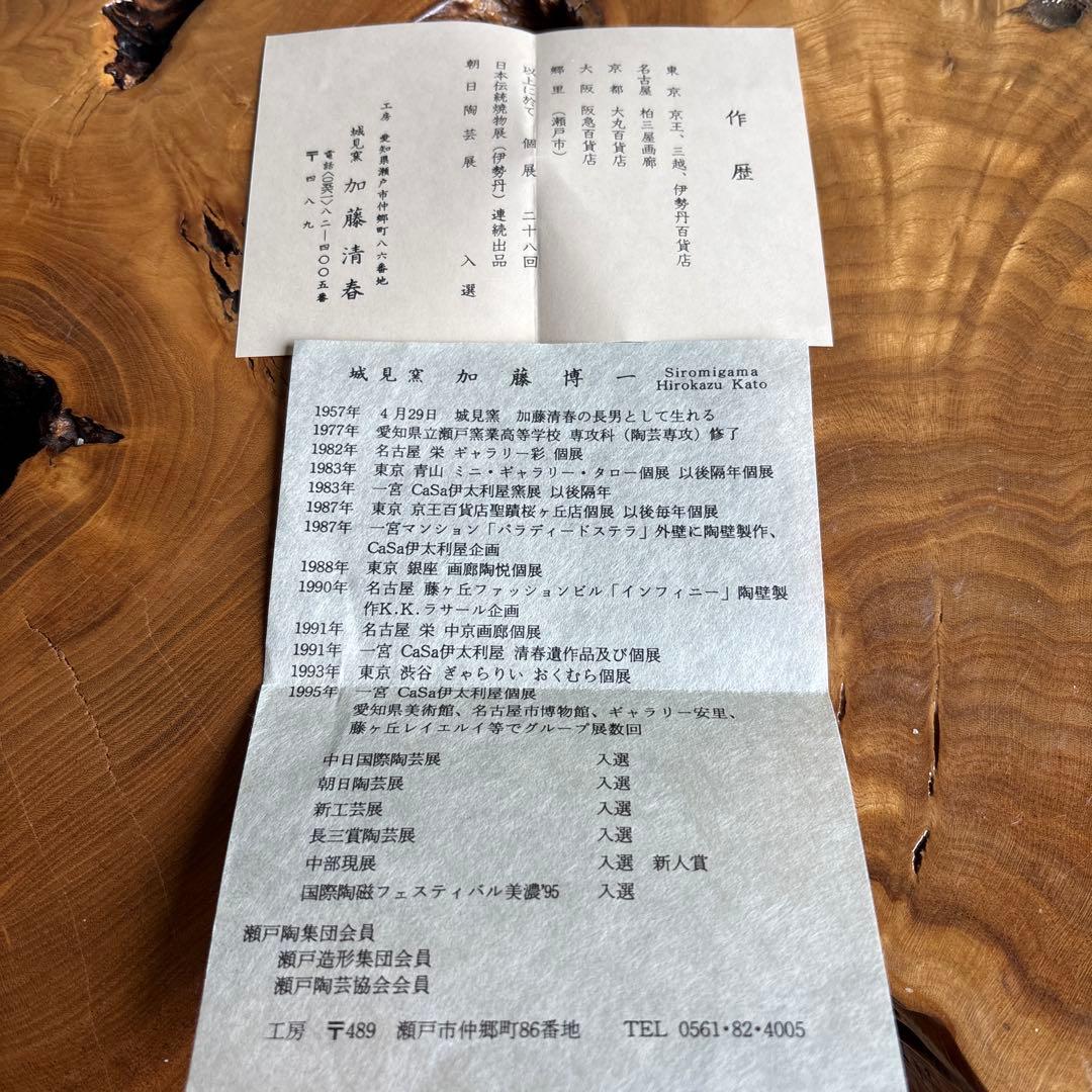 城見窯 加藤博一 黄瀬戸 抹茶碗 茶道具 共箱(32)