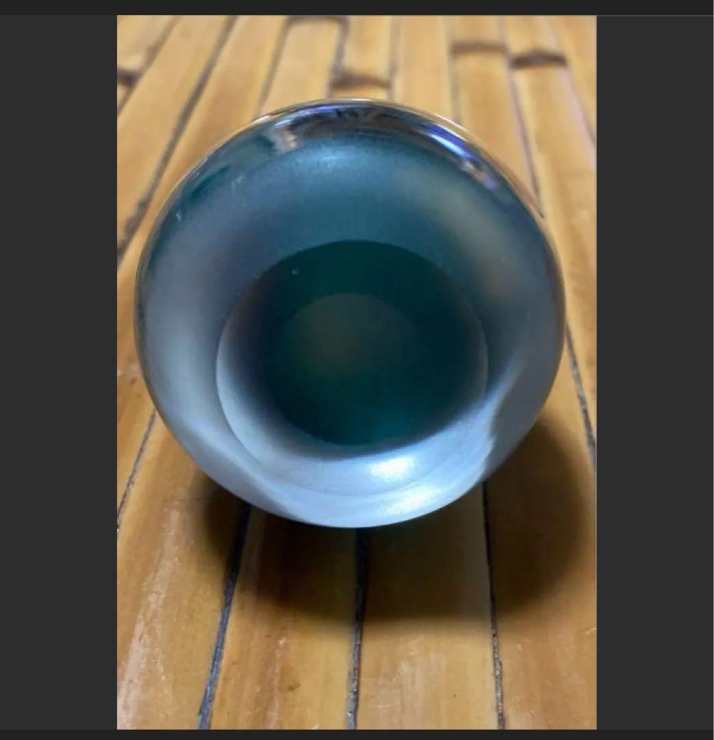 【金箔・美品】吹きガラス 雛人形 ペーパーウェイト 縁起物