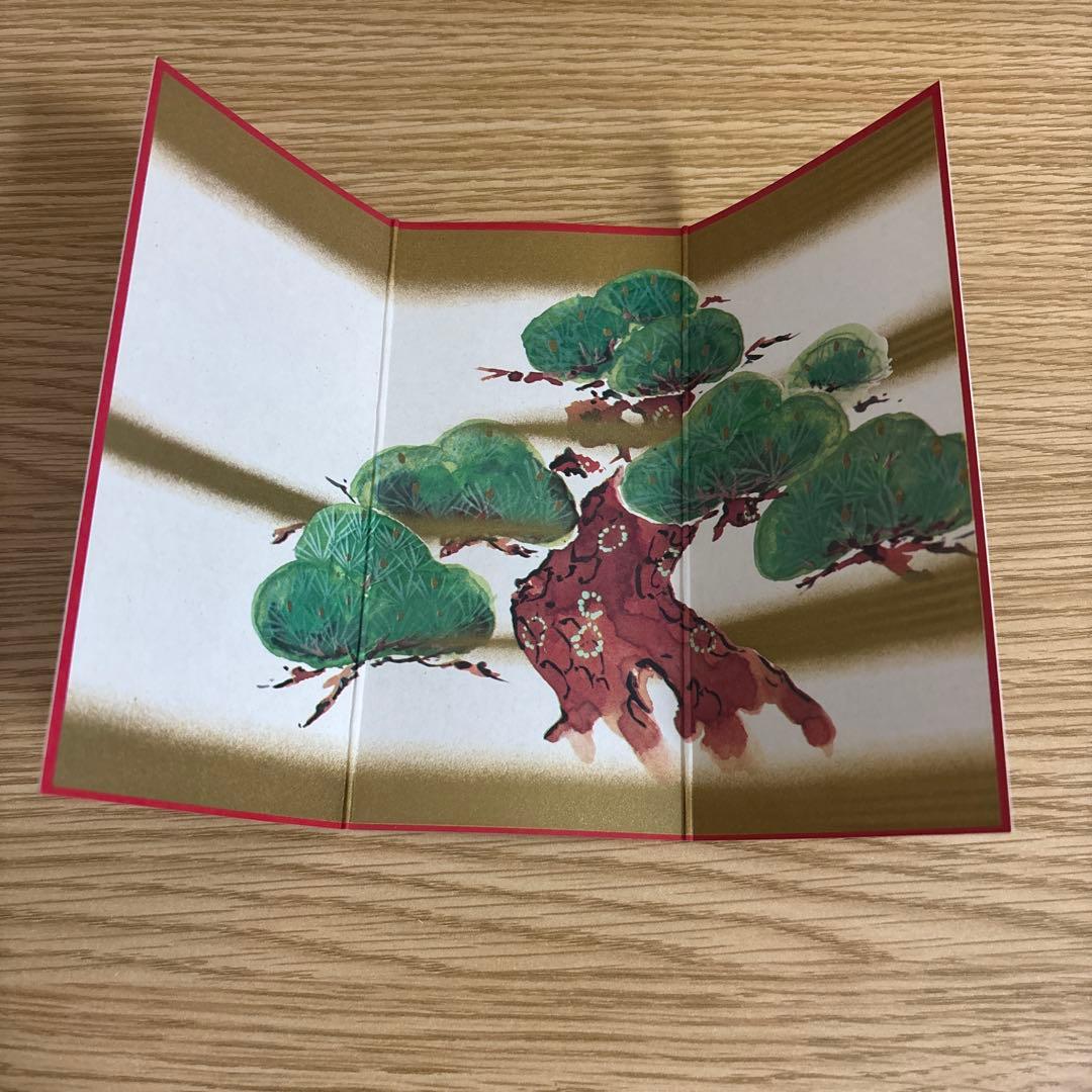 【未使用品】扇子 飾り扇 京扇子 山岡白竹堂「松・鶴」33.5cm