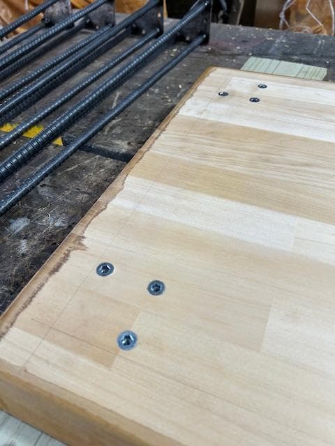 木製天板 スチール脚 テーブル ビンテージ　ミッドセンチュリー　エモーショナル