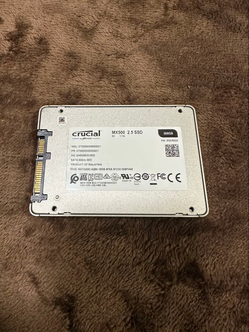 crucial MX500 2.5インチ SSD