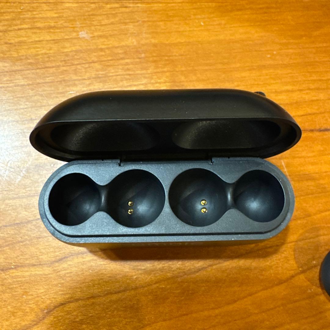美品 ambie アンビー 耳を塞がないイヤホン 黒