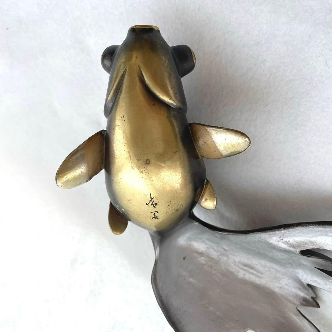 金属製金魚の置物　3体セット