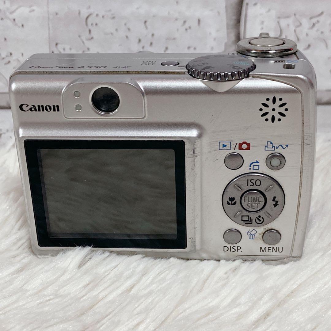 【美品】 Canon PowerShot A550 デジカメ 単三電池 シルバー