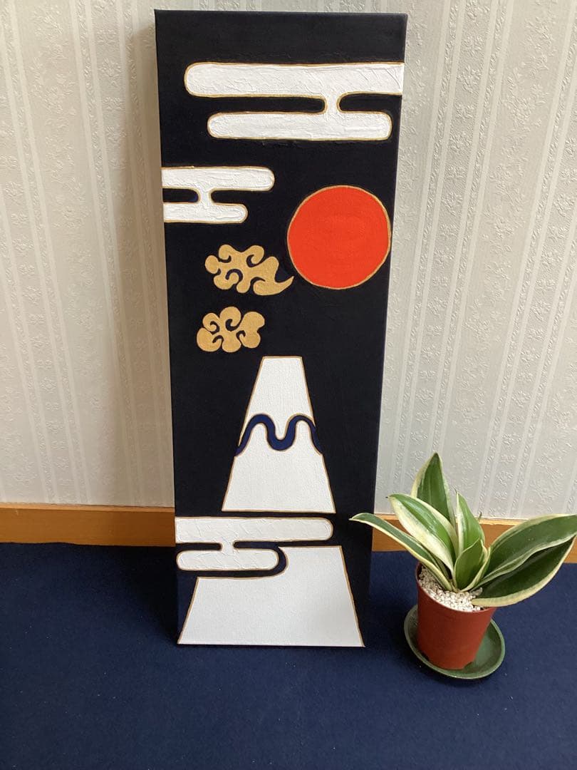 富士山パネルアート(紺)