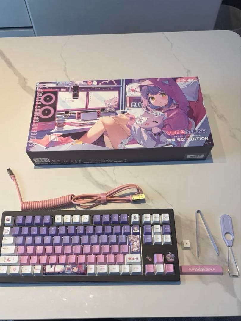 ぶいすぽキーボード　紫宮るなEDITION