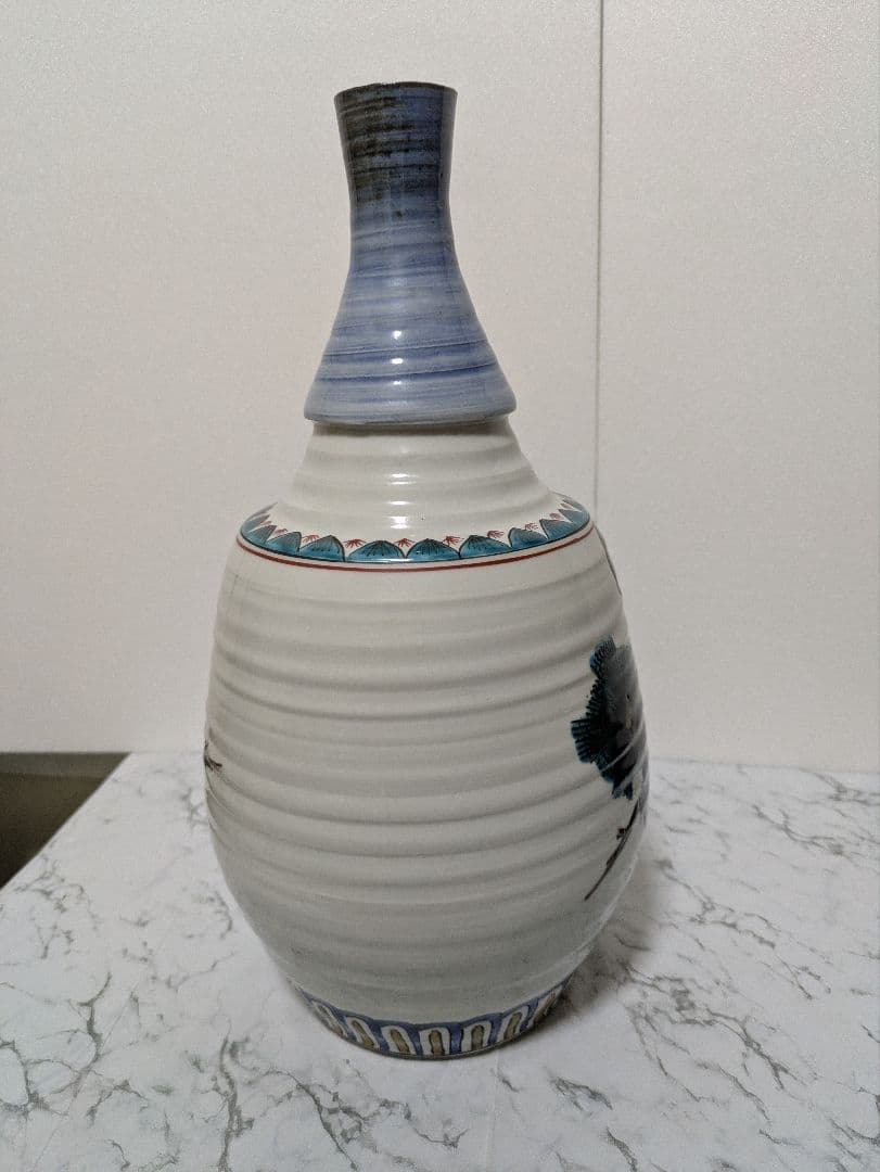 九谷焼 朝倉五十吉 花瓶 花器 陶器 共箱なし 置物