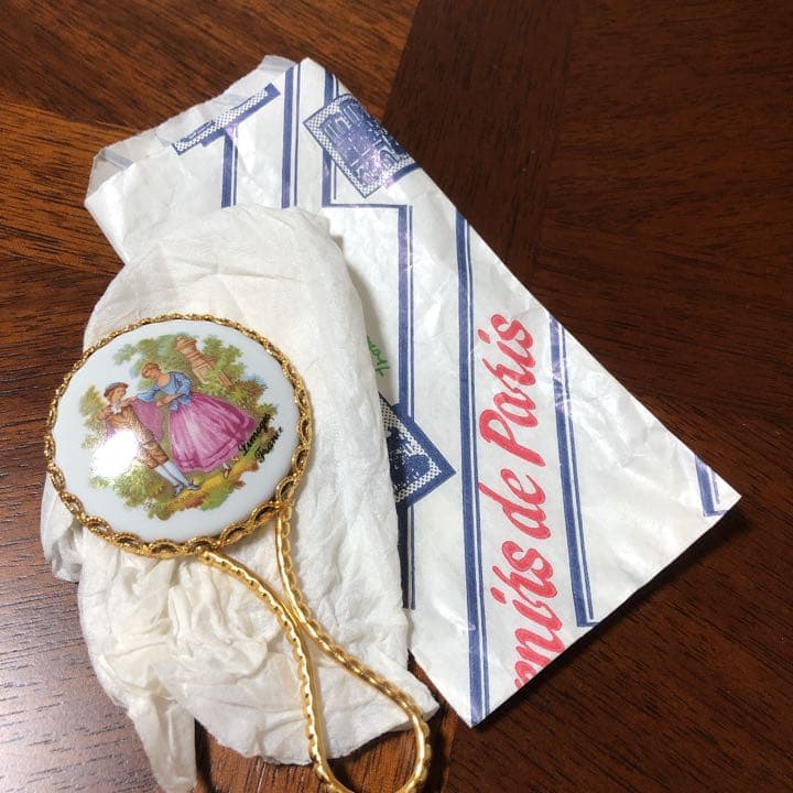 フランス製アンティーク手鏡