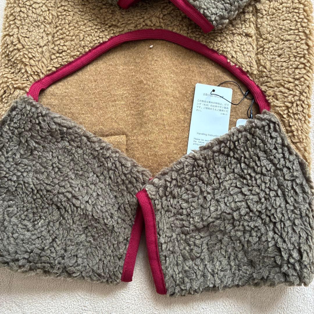 冬用犬服 ボア素材 ベージュとブラウン　新品未使用