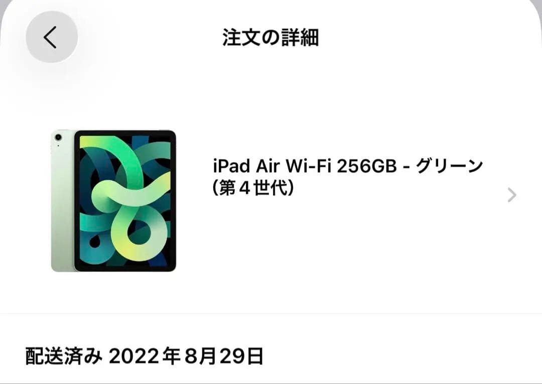 iPad Air Wi-Fi グリーン 256GB 第4世代 最大容量93%